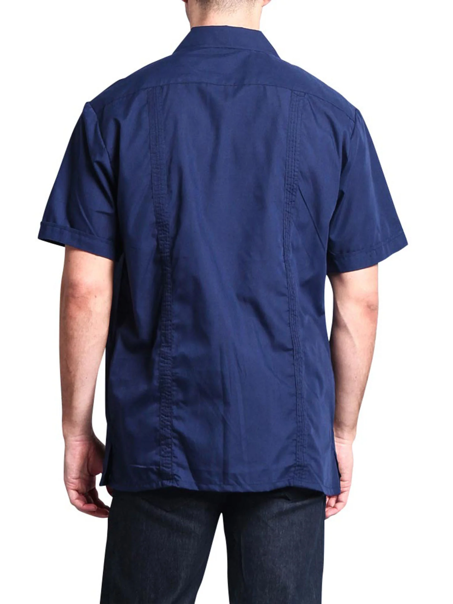 Guayabera Embroidered Pleated Cuban Shirt - Image 25