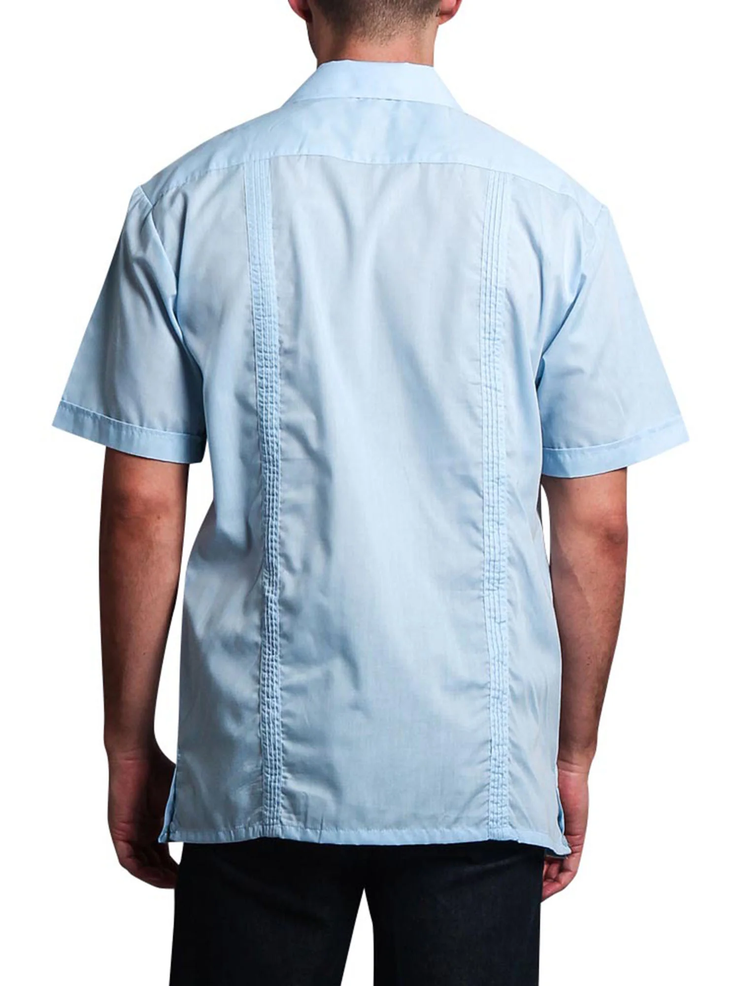 Guayabera Embroidered Pleated Cuban Shirt - Image 26