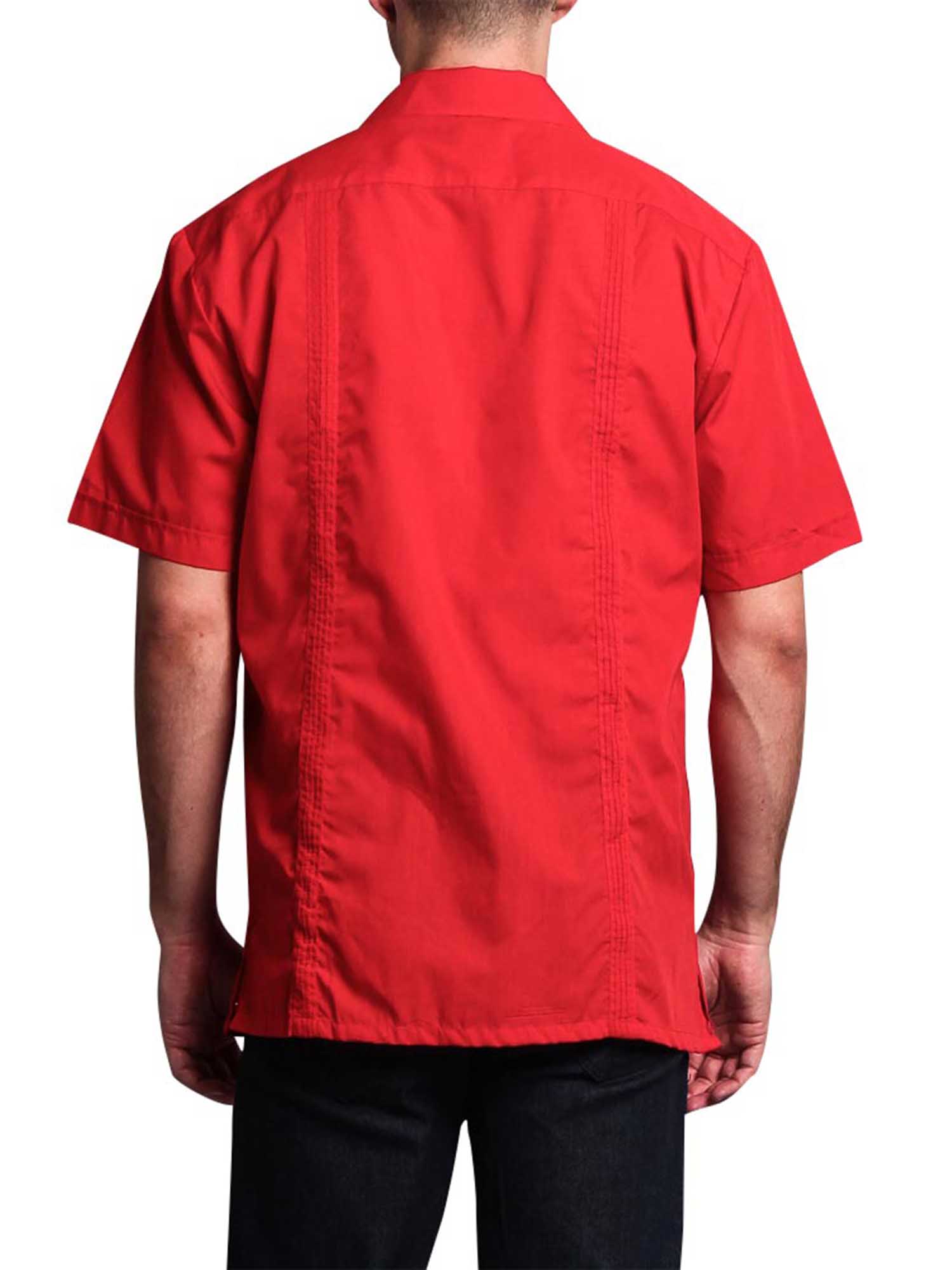 Guayabera Embroidered Pleated Cuban Shirt - Image 4