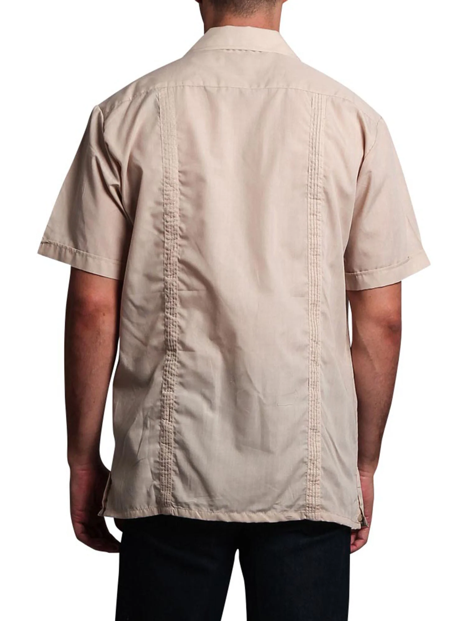 Guayabera Embroidered Pleated Cuban Shirt - Image 44