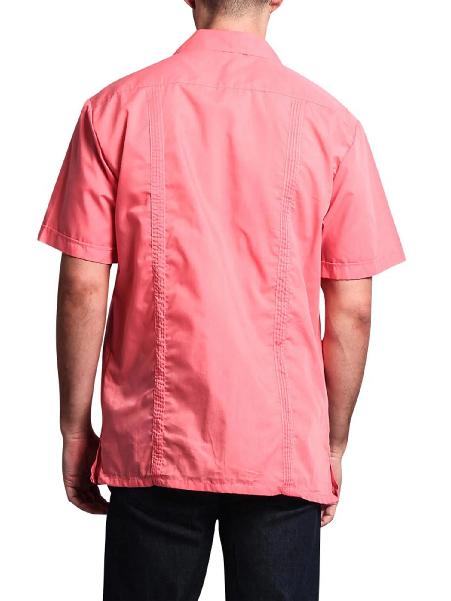 Guayabera Embroidered Pleated Cuban Shirt - Image 54