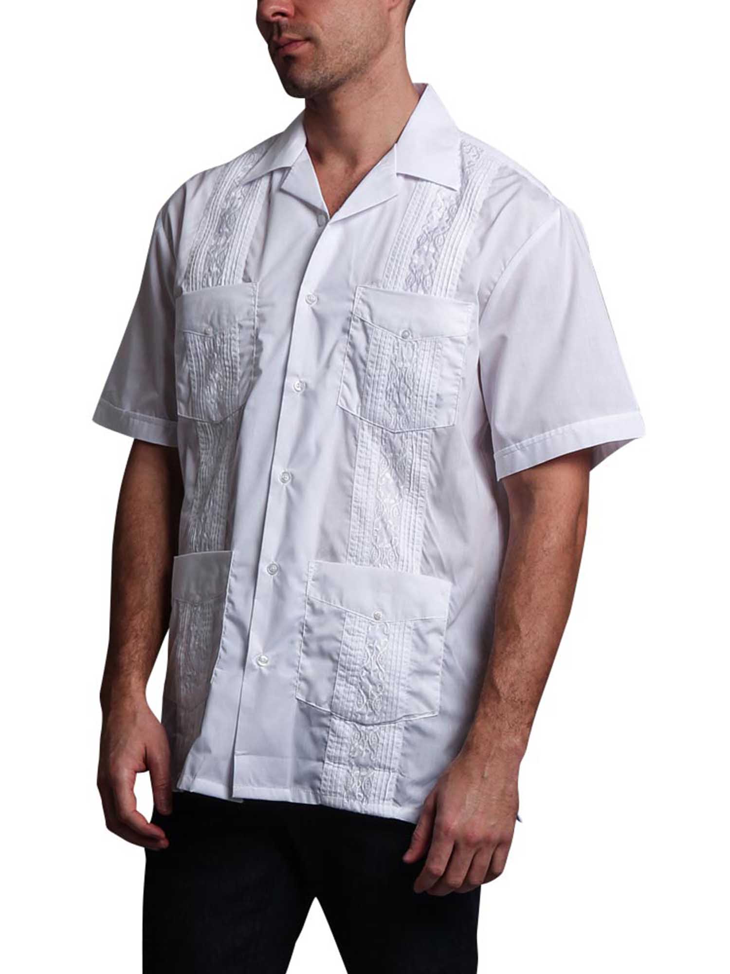 Guayabera Embroidered Pleated Cuban Shirt - Image 6