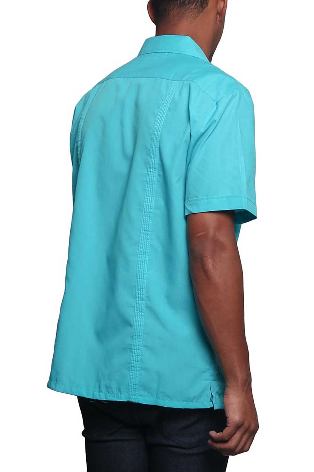 Guayabera Embroidered Pleated Cuban Shirt - Image 85