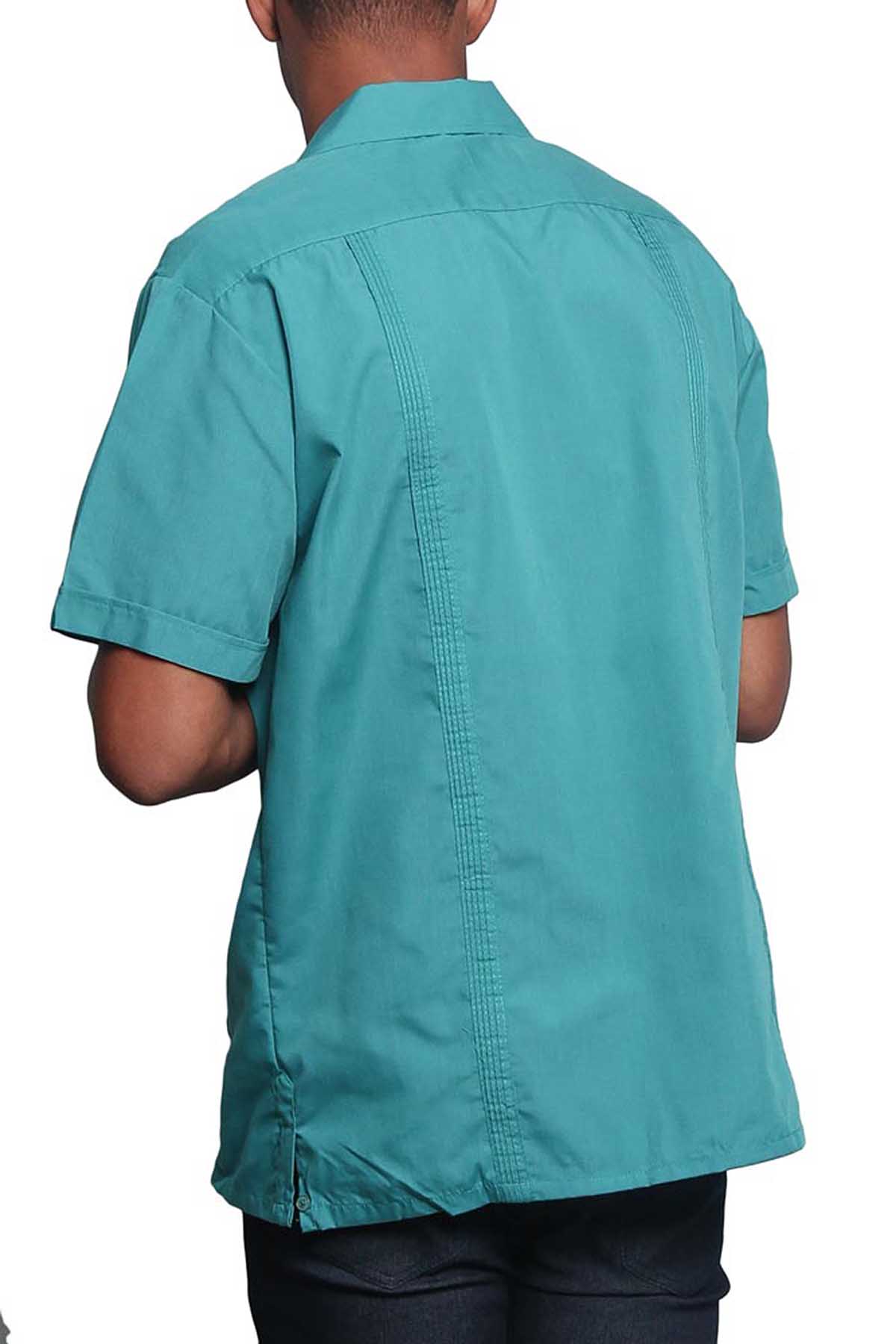 Guayabera Embroidered Pleated Cuban Shirt - Image 90