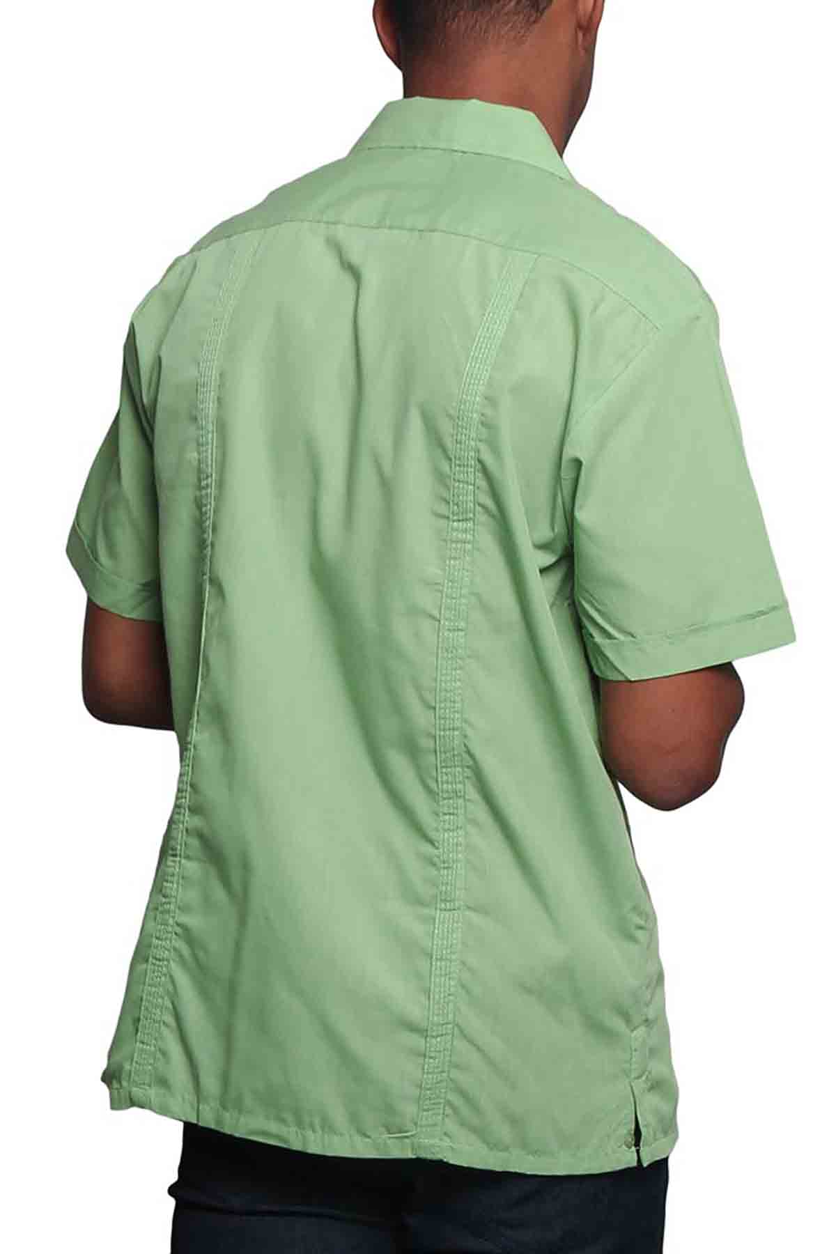 Guayabera Embroidered Pleated Cuban Shirt - Image 98