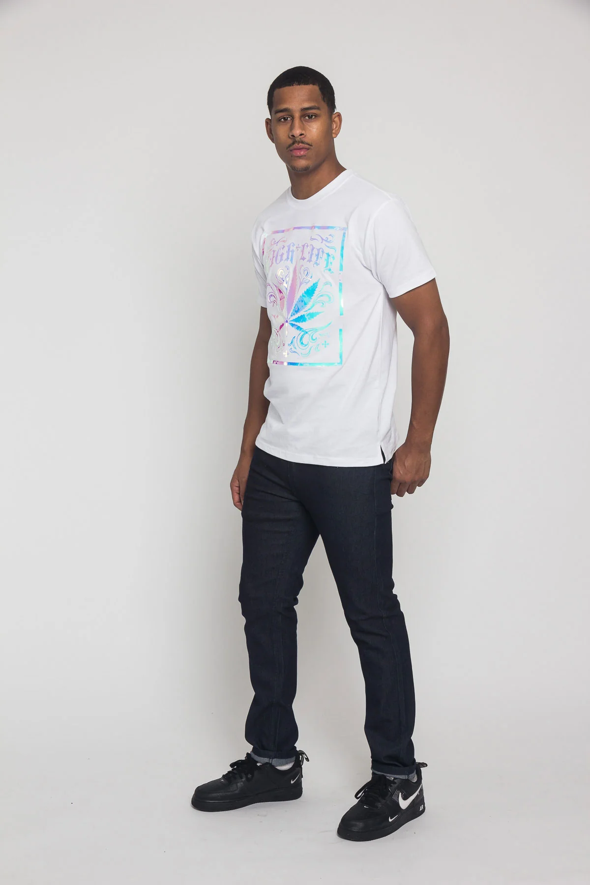 High Life 3D Iridescent Leaf T-Shirt - Image 10
