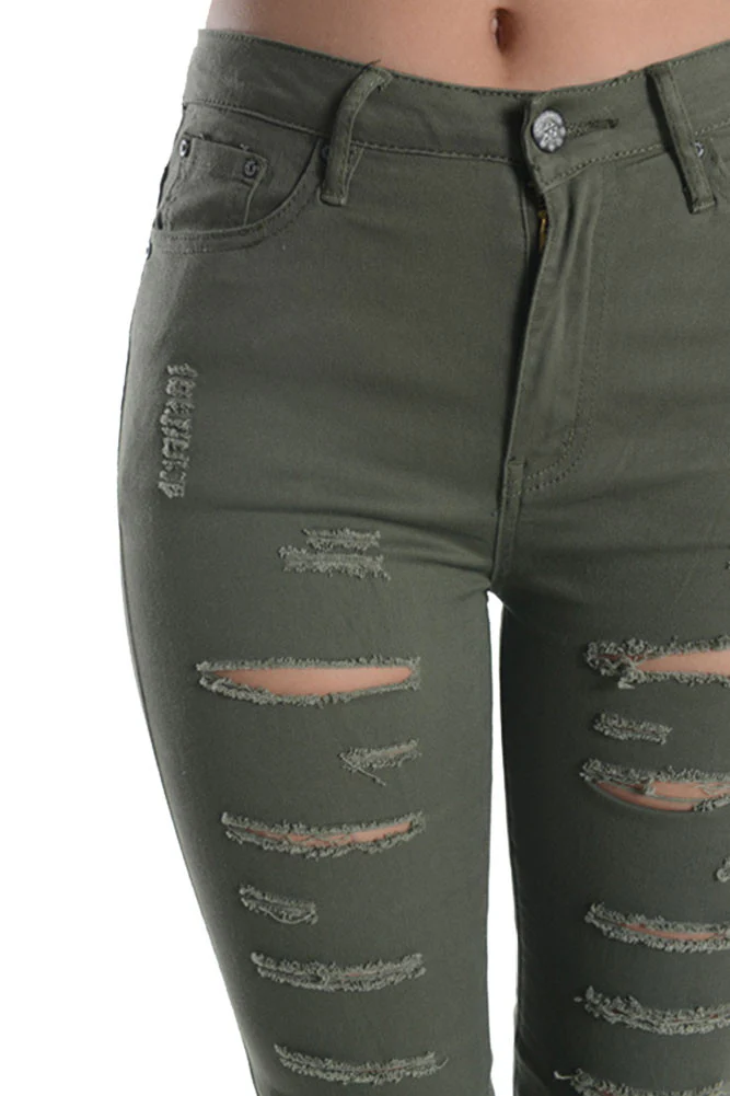 High Rise Destroyed Skinny Fit Jeans - Image 12