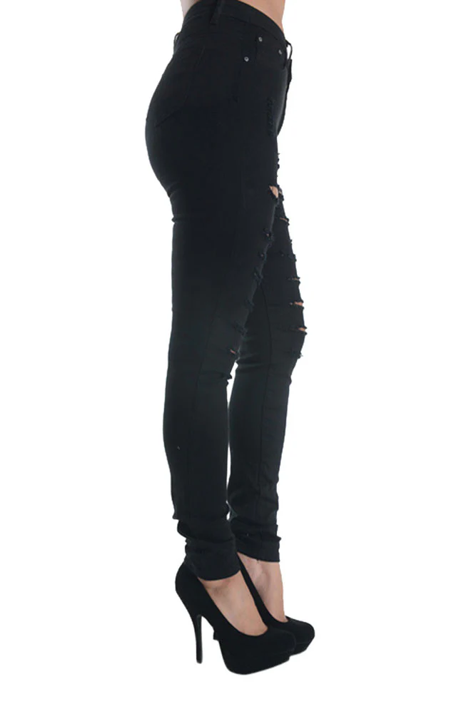 High Rise Destroyed Skinny Fit Jeans - Image 6