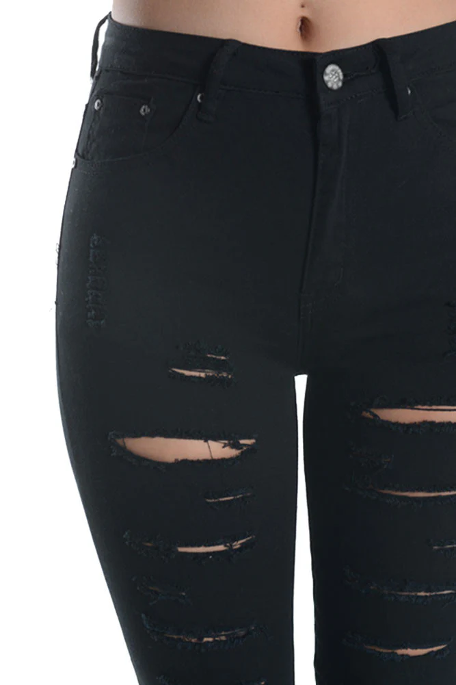 High Rise Destroyed Skinny Fit Jeans - Image 8