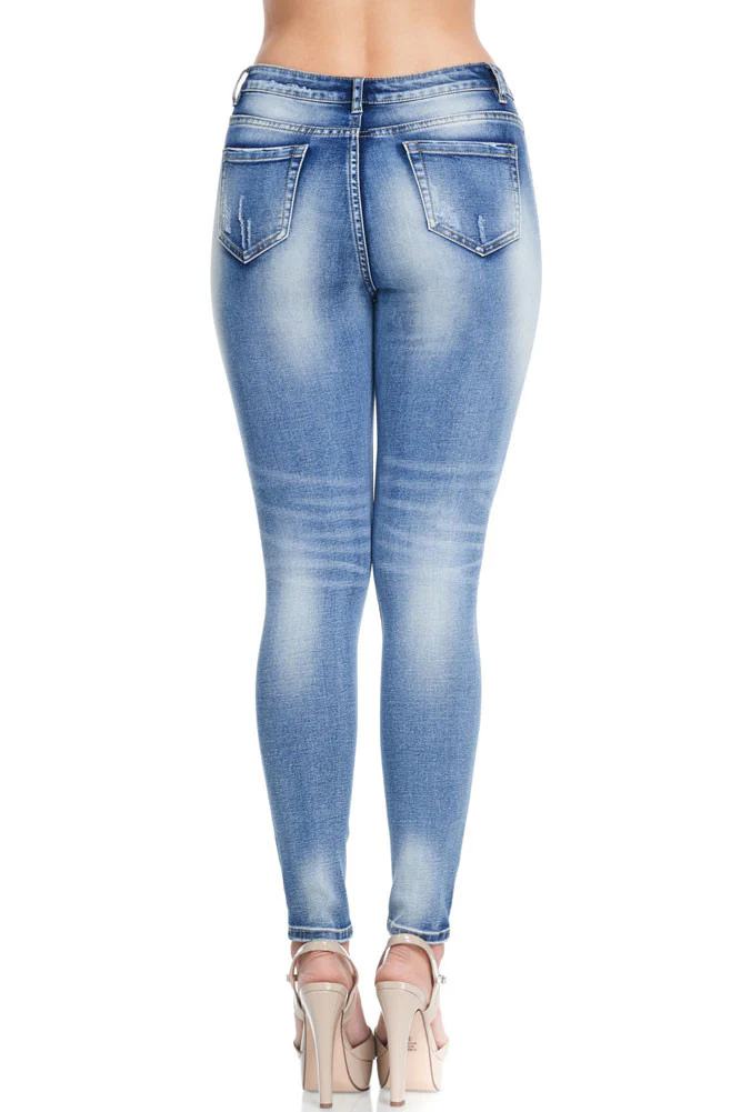 High-Rise Destroyed Skinny Jeans - Image 3