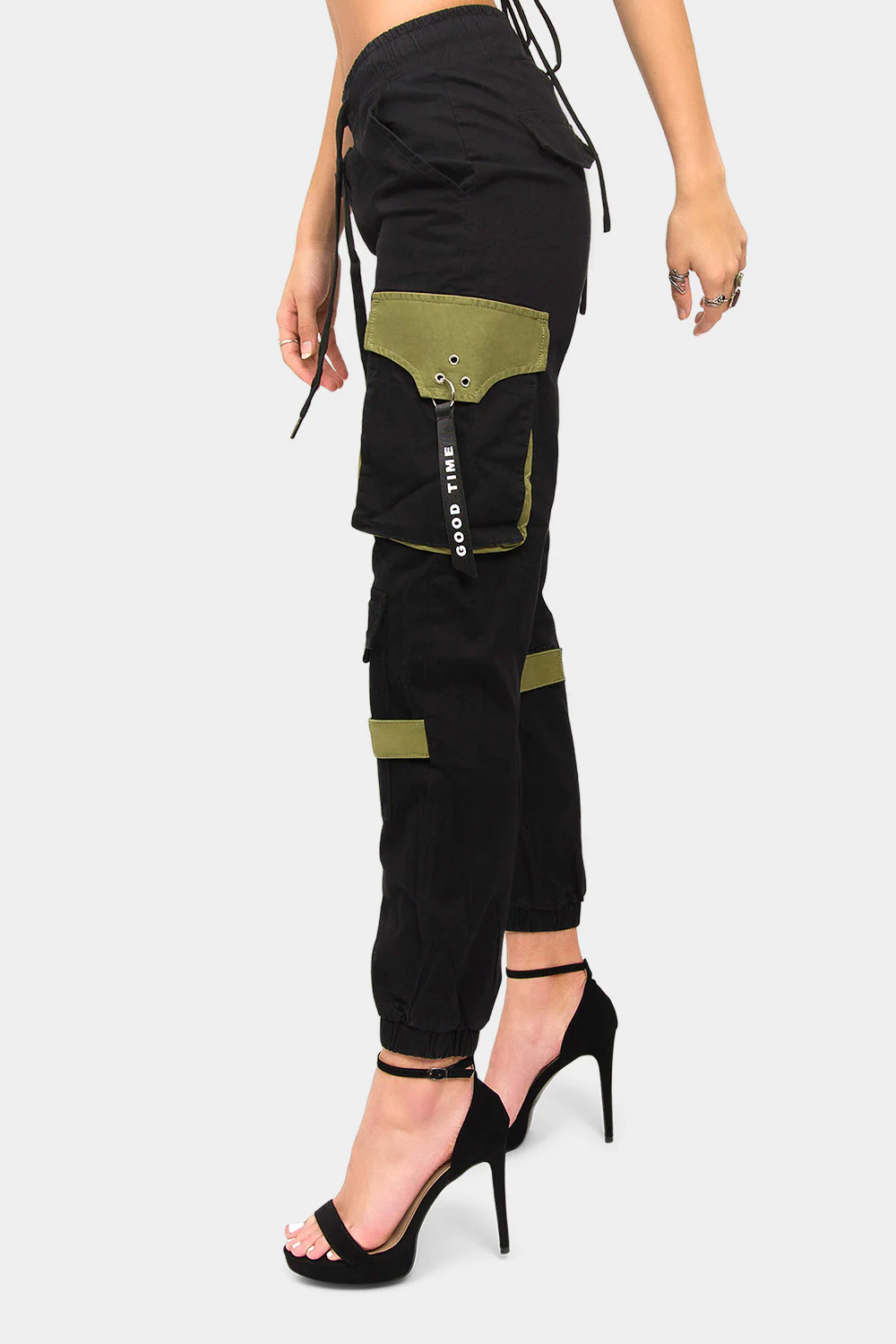 High Waist Utility Cargo Joggers - Image 2