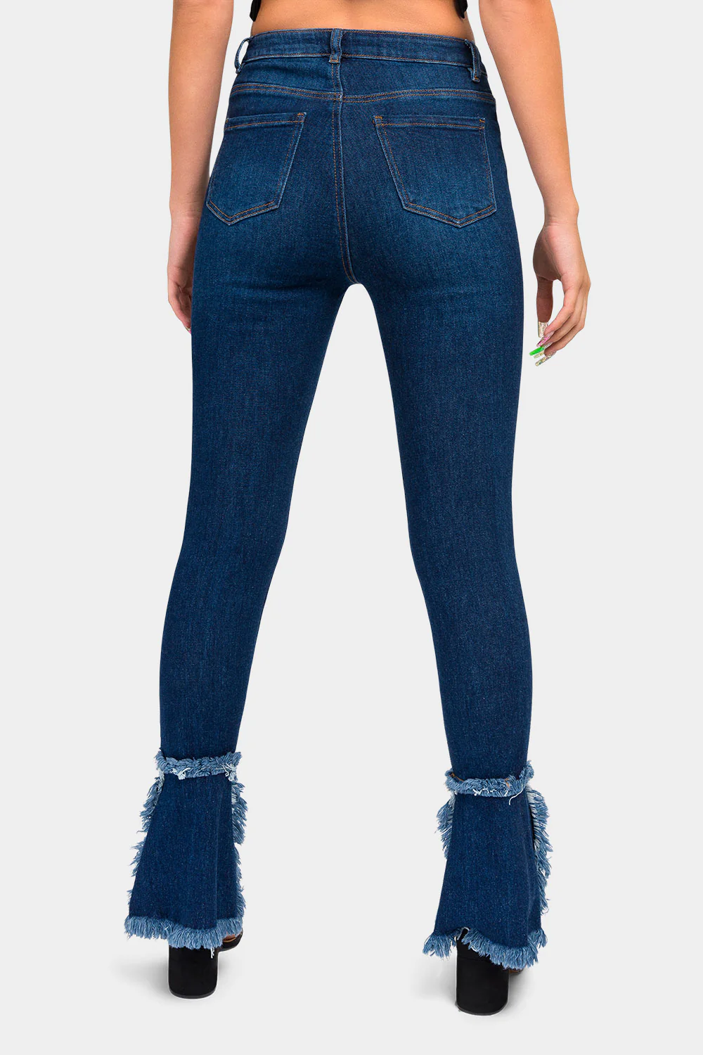 High Waisted Distressed Bootcut Jeans - Image 8