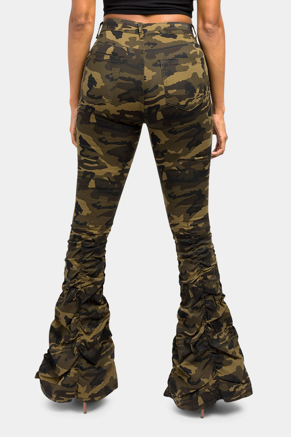 High Waisted Shirred Jeans - Image 13