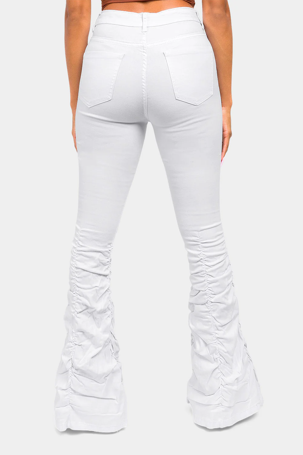 High Waisted Shirred Jeans - Image 28