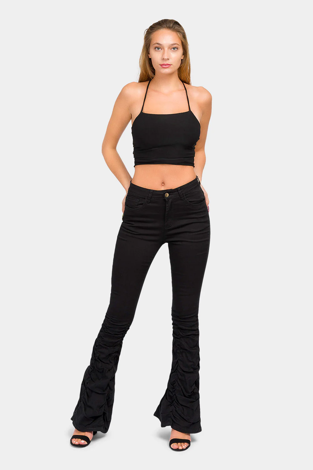 High Waisted Shirred Jeans - Image 5