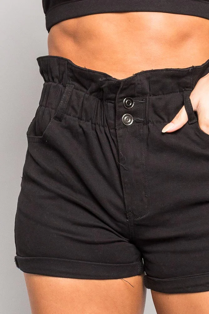 High Wasted Twill Shorts - Image 5