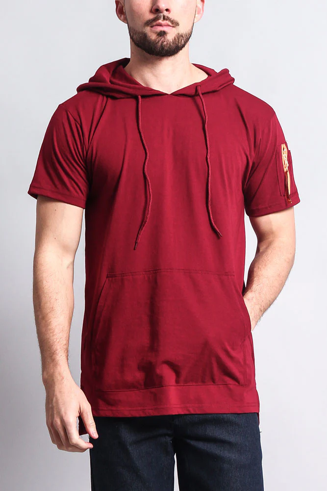 Hooded MA-1 Bomber Flight Style T-Shirt - Image 10