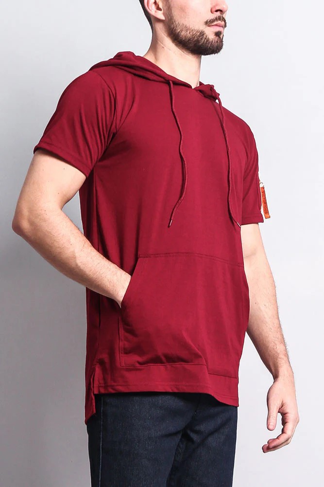 Hooded MA-1 Bomber Flight Style T-Shirt - Image 13