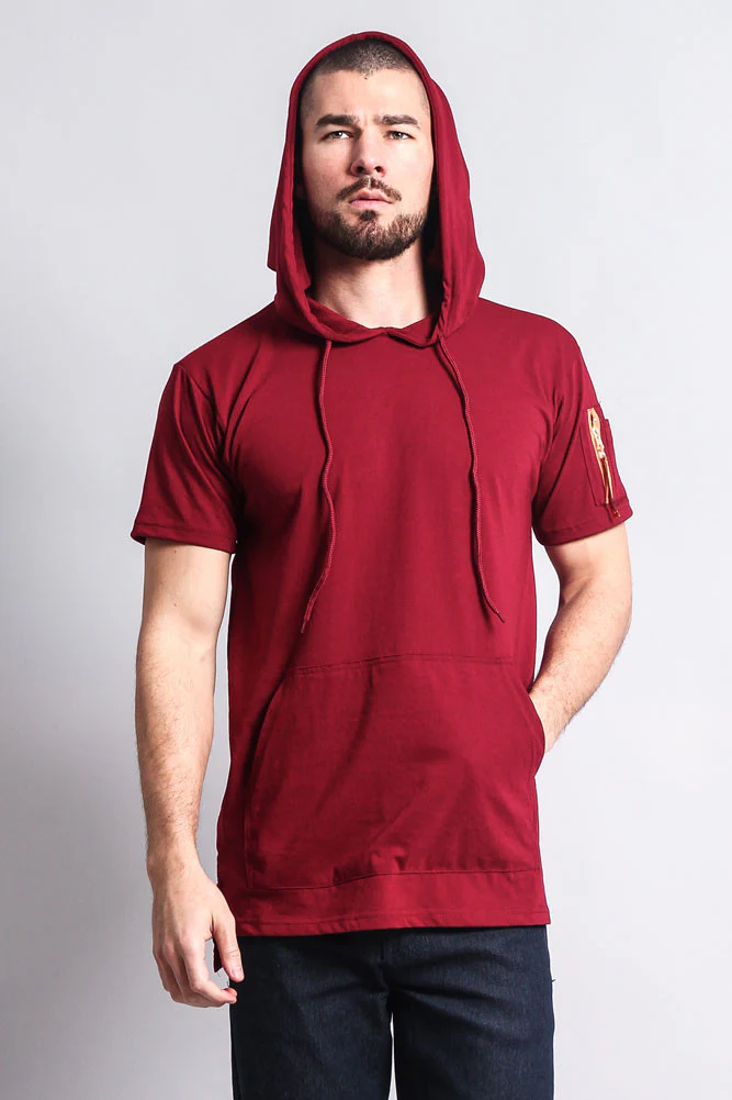 Hooded MA-1 Bomber Flight Style T-Shirt - Image 14