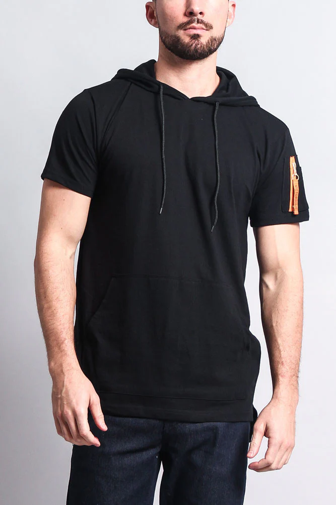 Hooded MA-1 Bomber Flight Style T-Shirt - Image 2