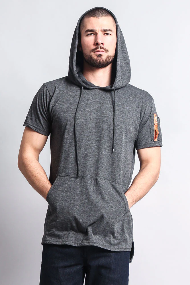 Hooded MA-1 Bomber Flight Style T-Shirt - Image 22