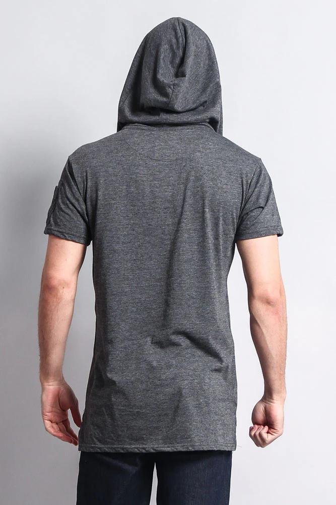 Hooded MA-1 Bomber Flight Style T-Shirt - Image 24