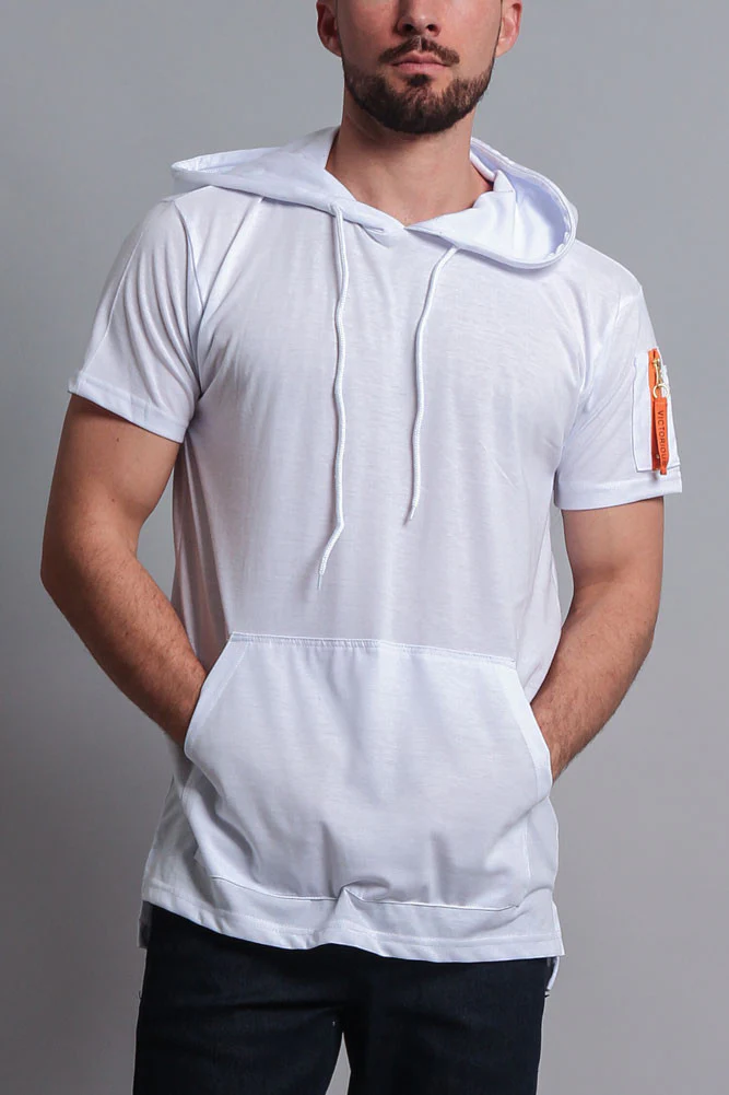 Hooded MA-1 Bomber Flight Style T-Shirt - Image 33