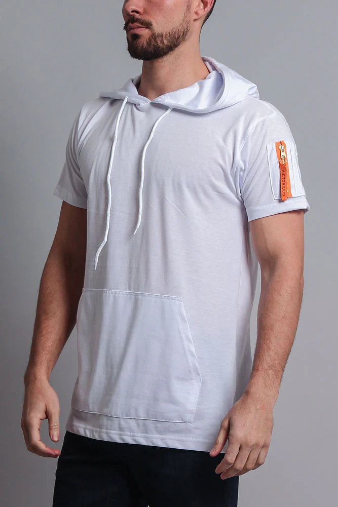 Hooded MA-1 Bomber Flight Style T-Shirt - Image 34