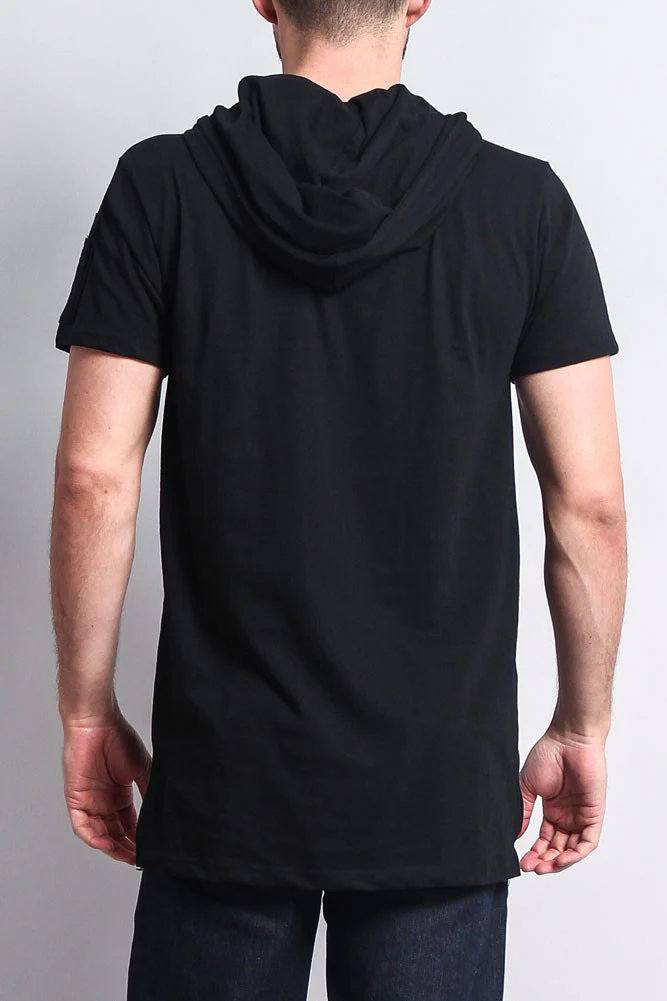 Hooded MA-1 Bomber Flight Style T-Shirt - Image 4