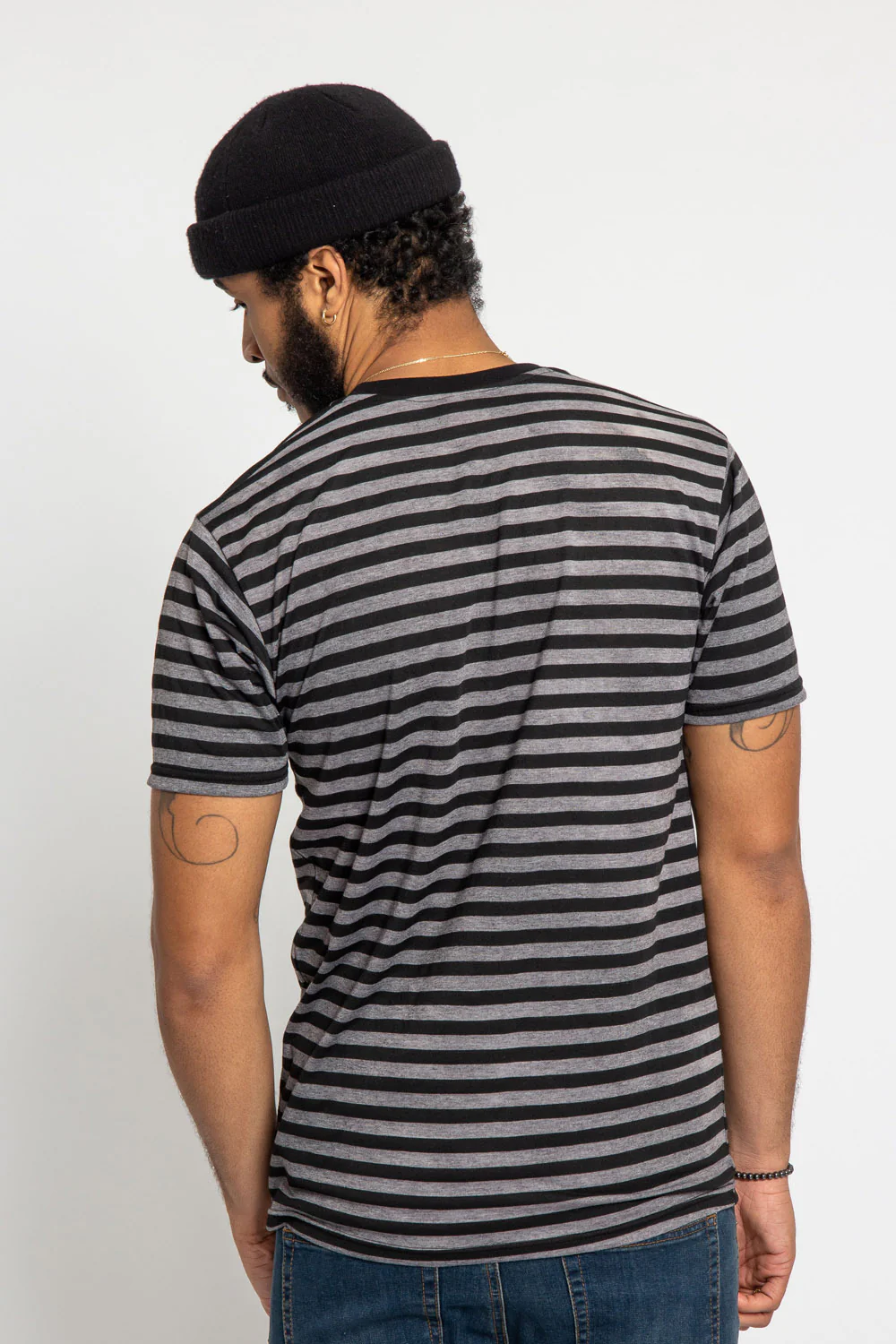 Horizontal Striped Fearless Tiger T-Shirt - Image 4