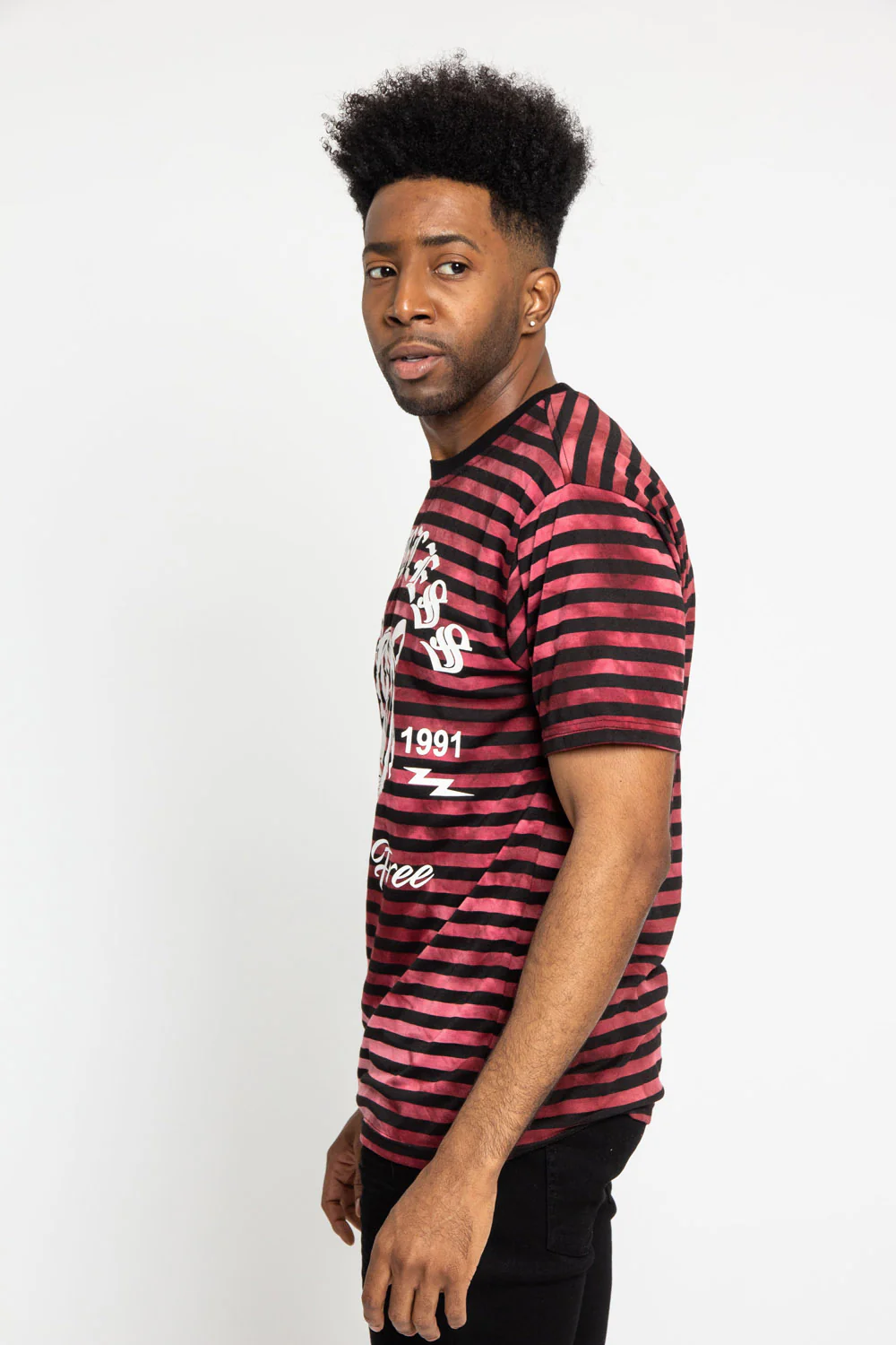 Horizontal Striped Fearless Tiger T-Shirt - Image 8