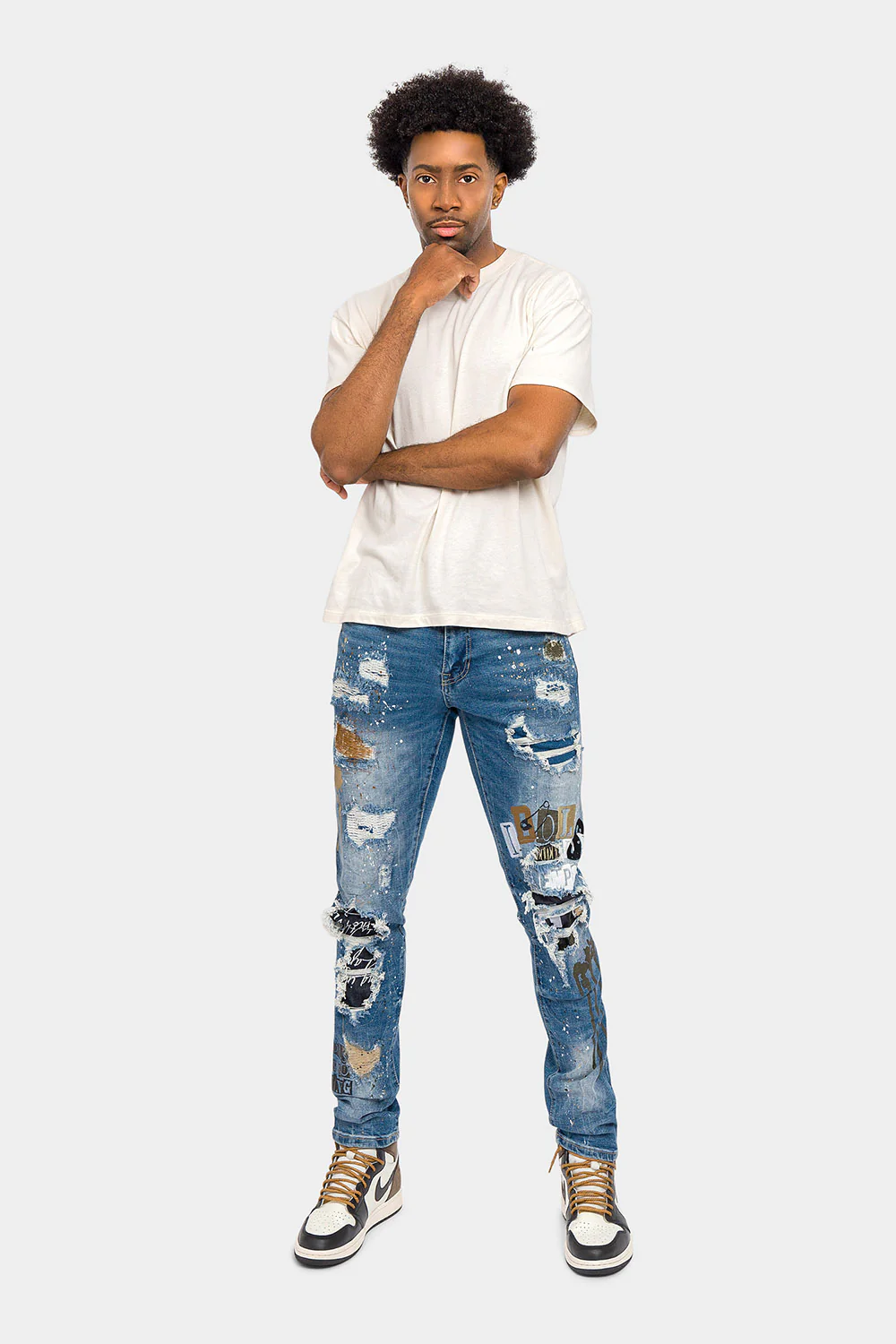 Idols Punk Denim Jeans - Image 5