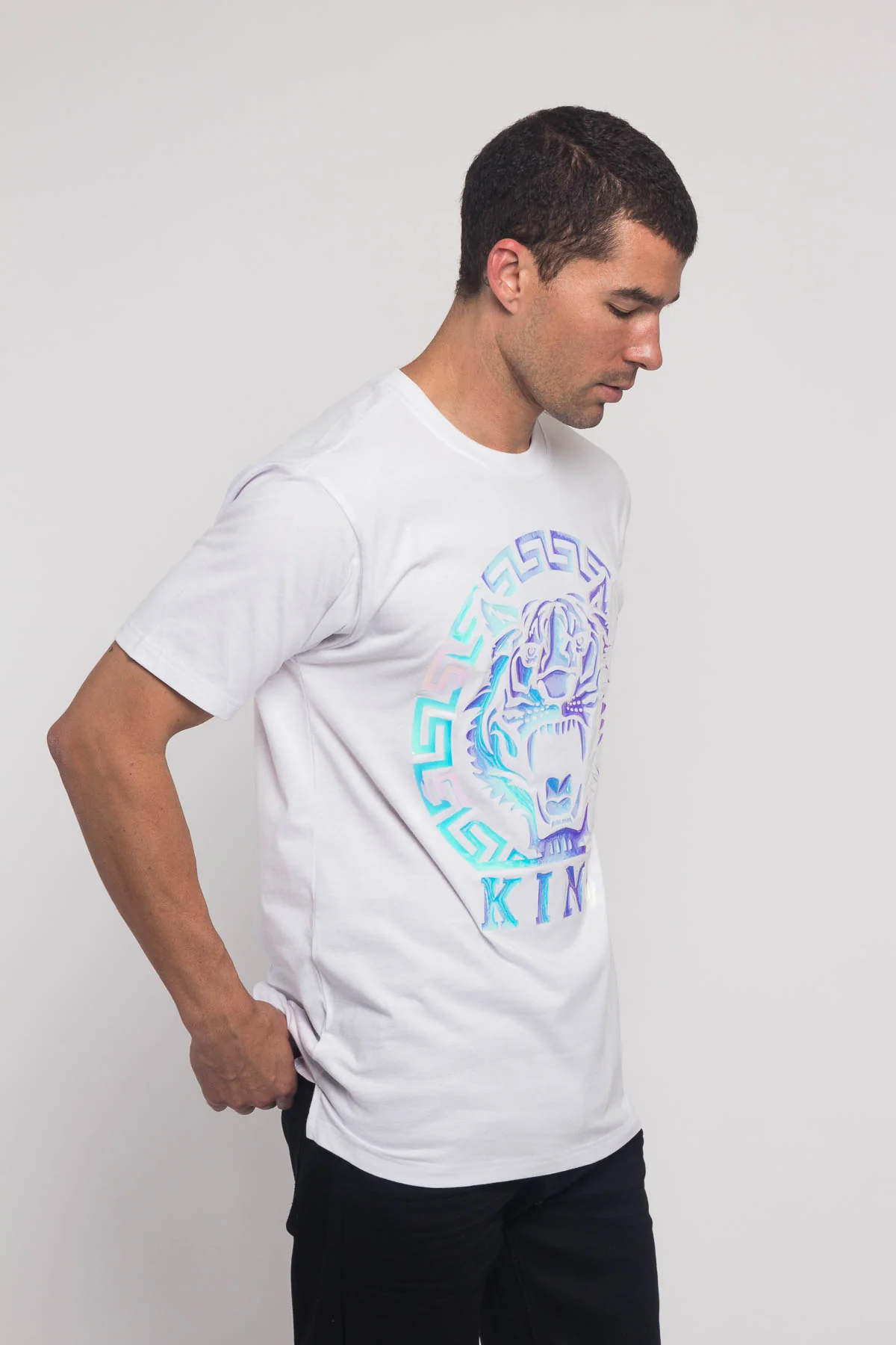 Iridescent Foil King Tiger T-Shirt - Image 10