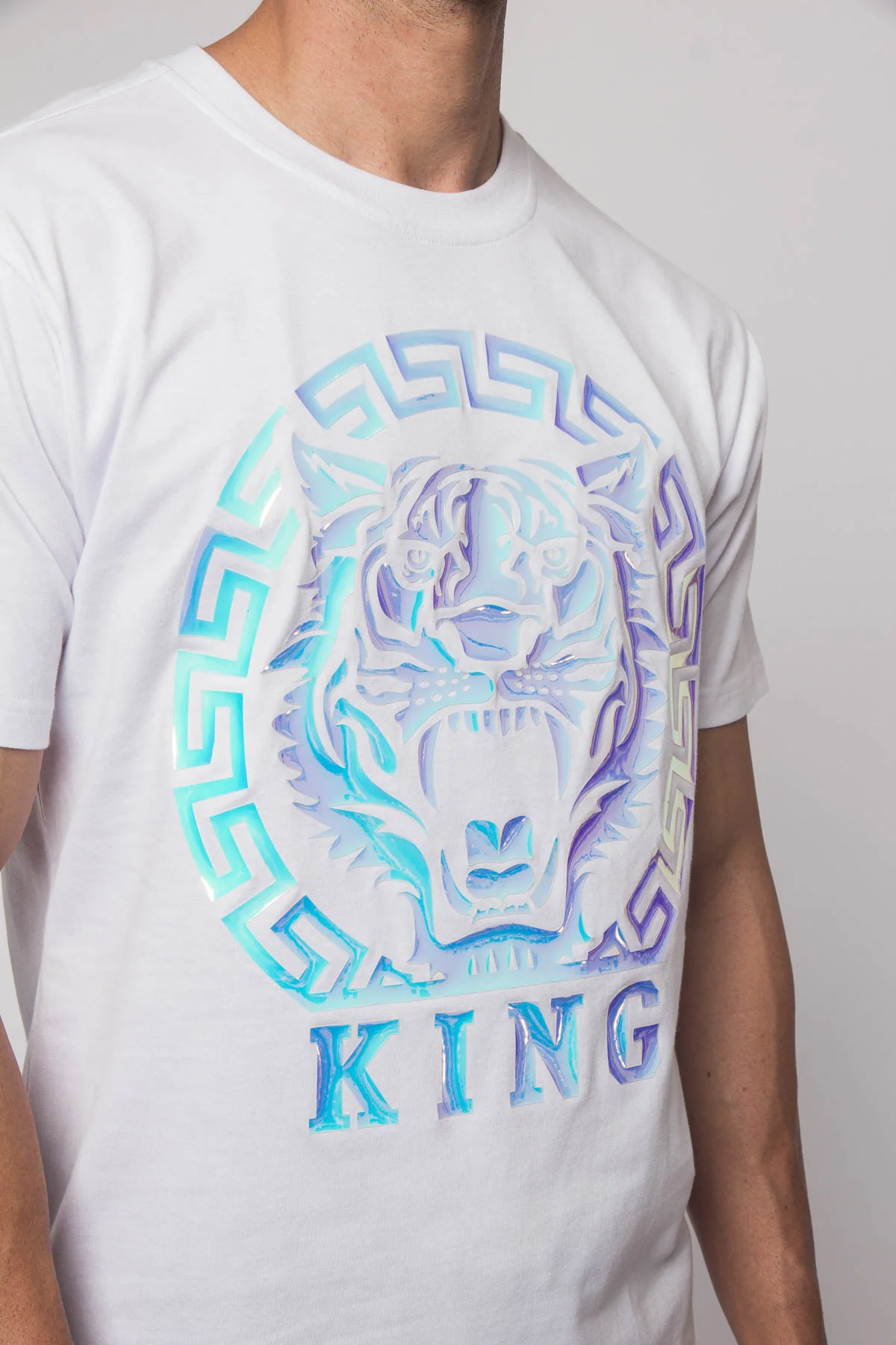 Iridescent Foil King Tiger T-Shirt - Image 11