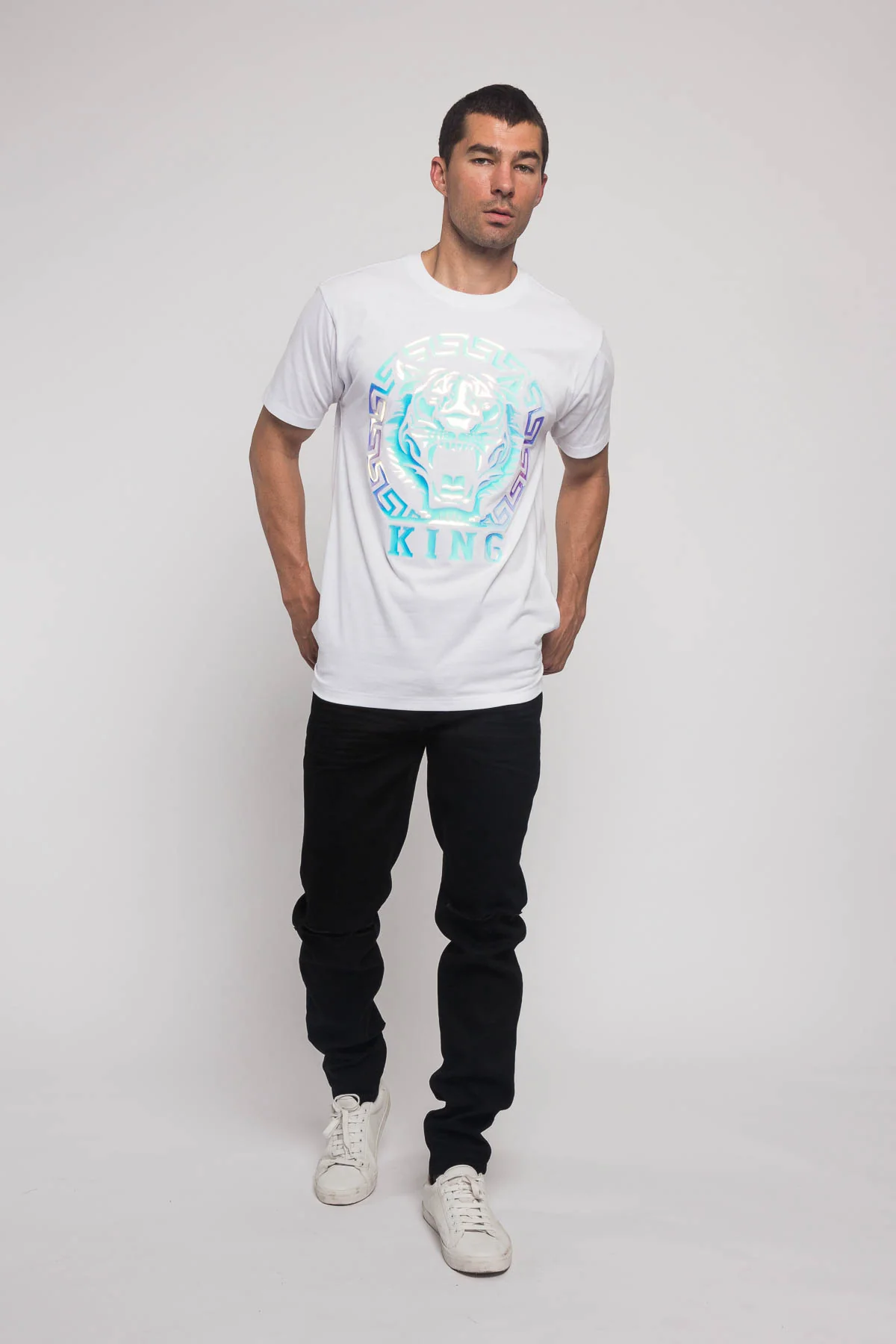 Iridescent Foil King Tiger T-Shirt - Image 12