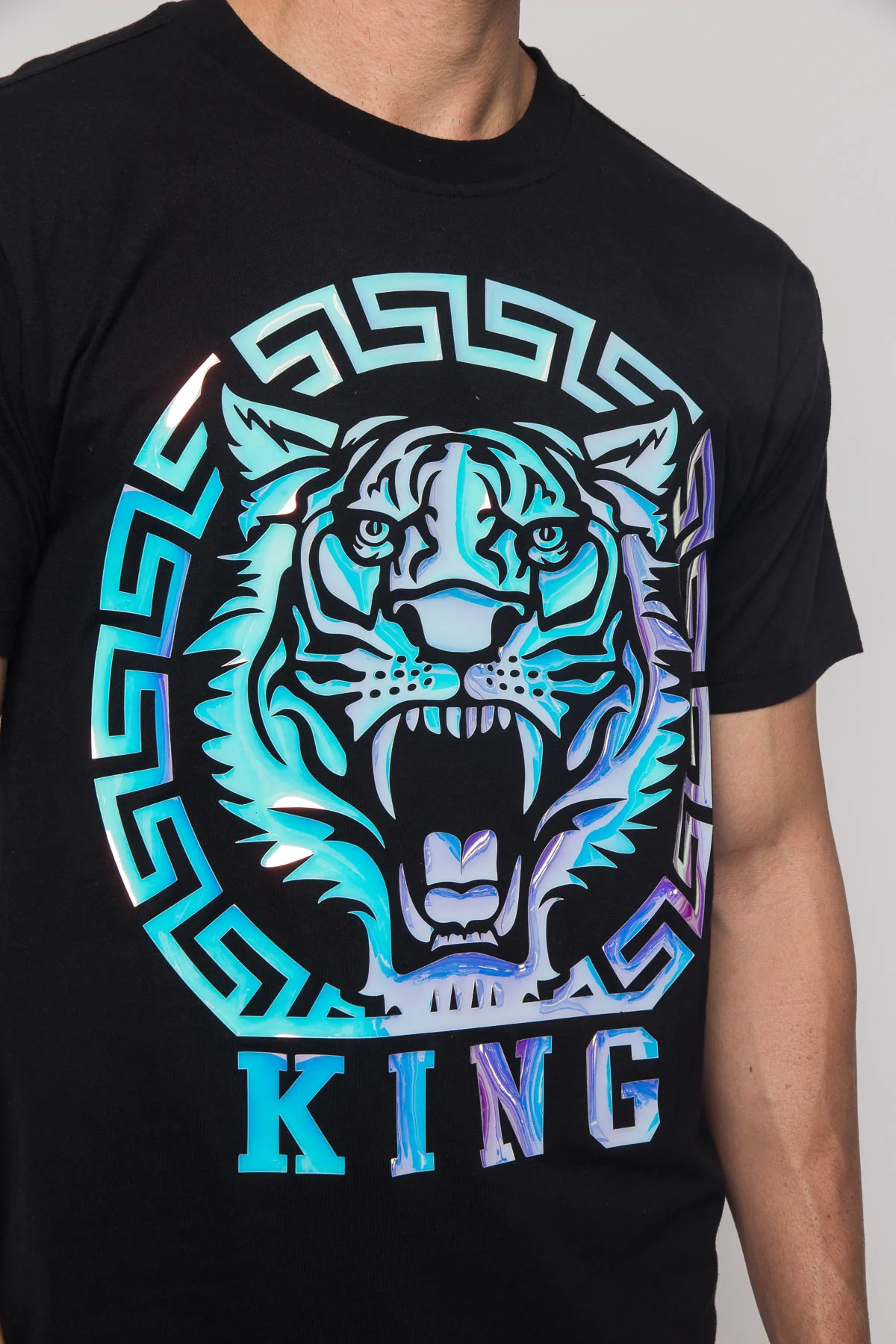 Iridescent Foil King Tiger T-Shirt - Image 5