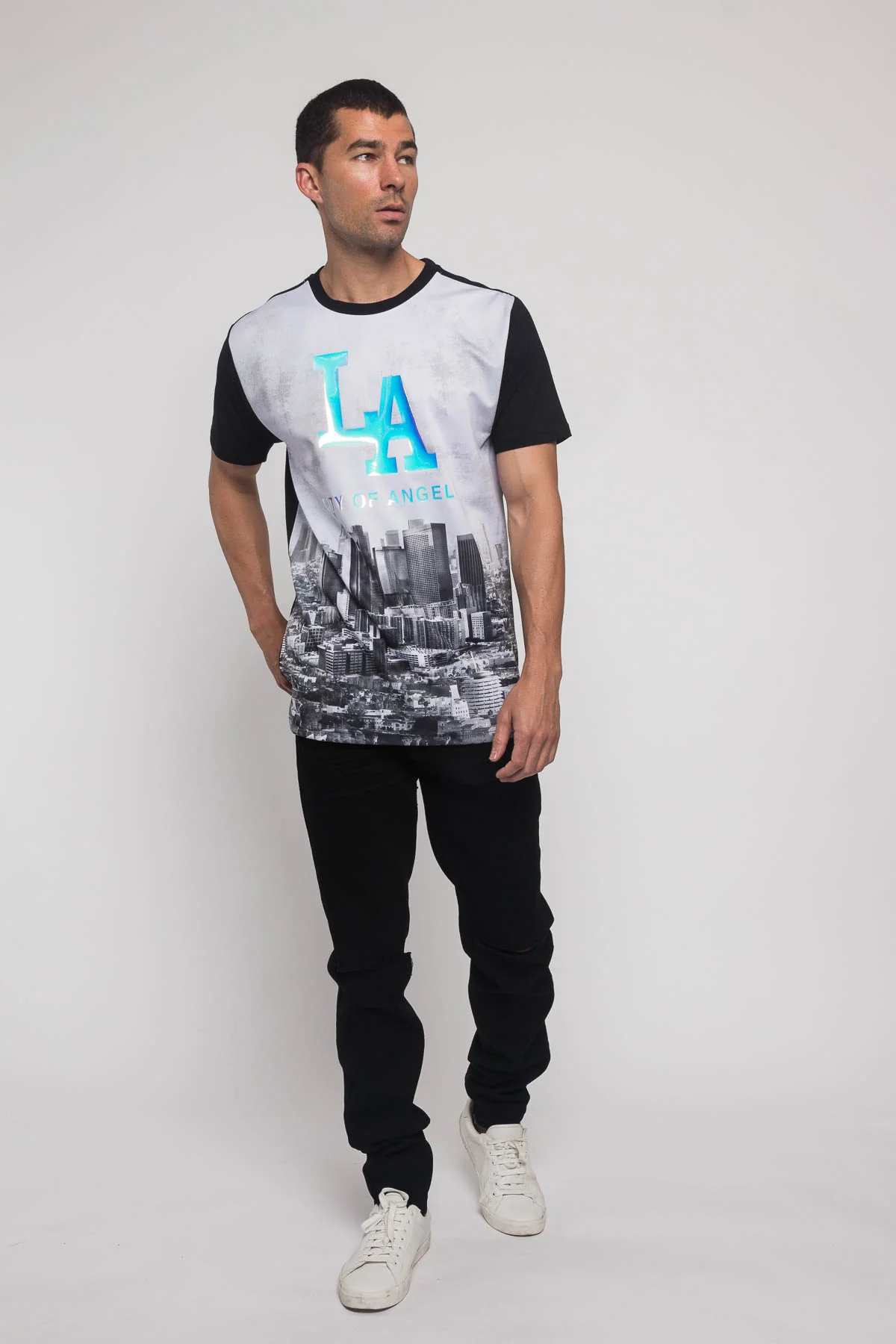 Iridescent Los Angeles City T-Shirt - Image 11