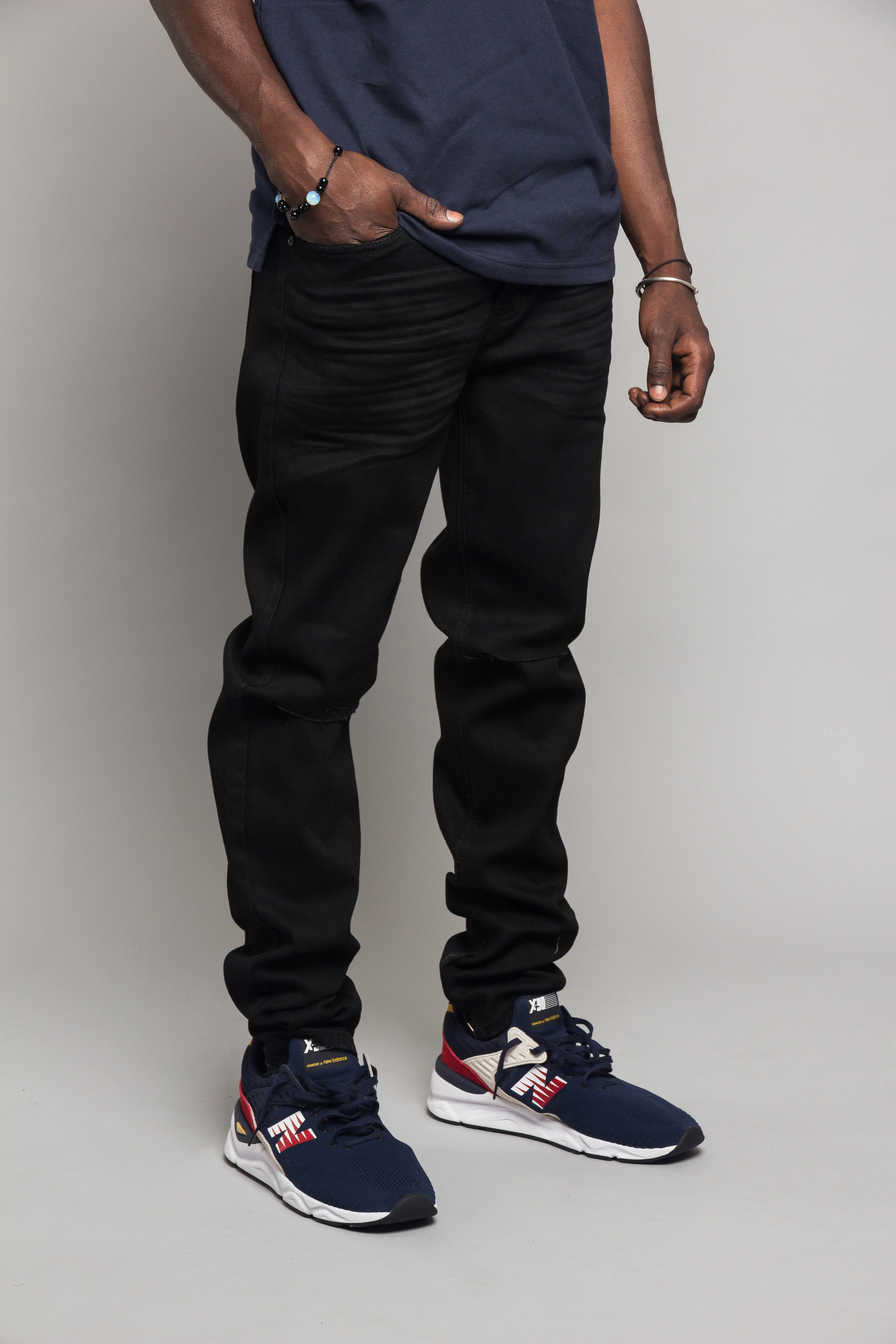 Knee Cut Denim Skinny Jeans - Image 10