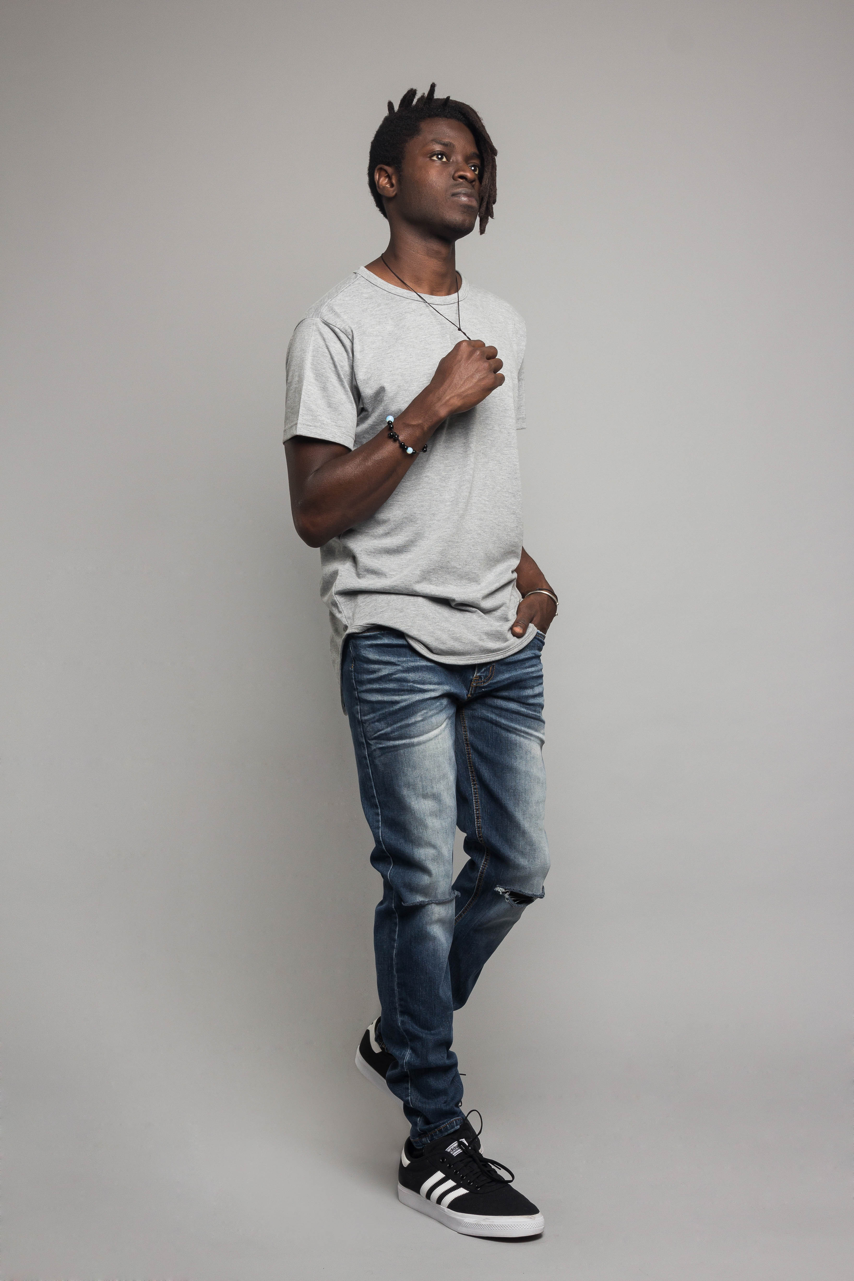 Knee Cut Denim Skinny Jeans - Image 5
