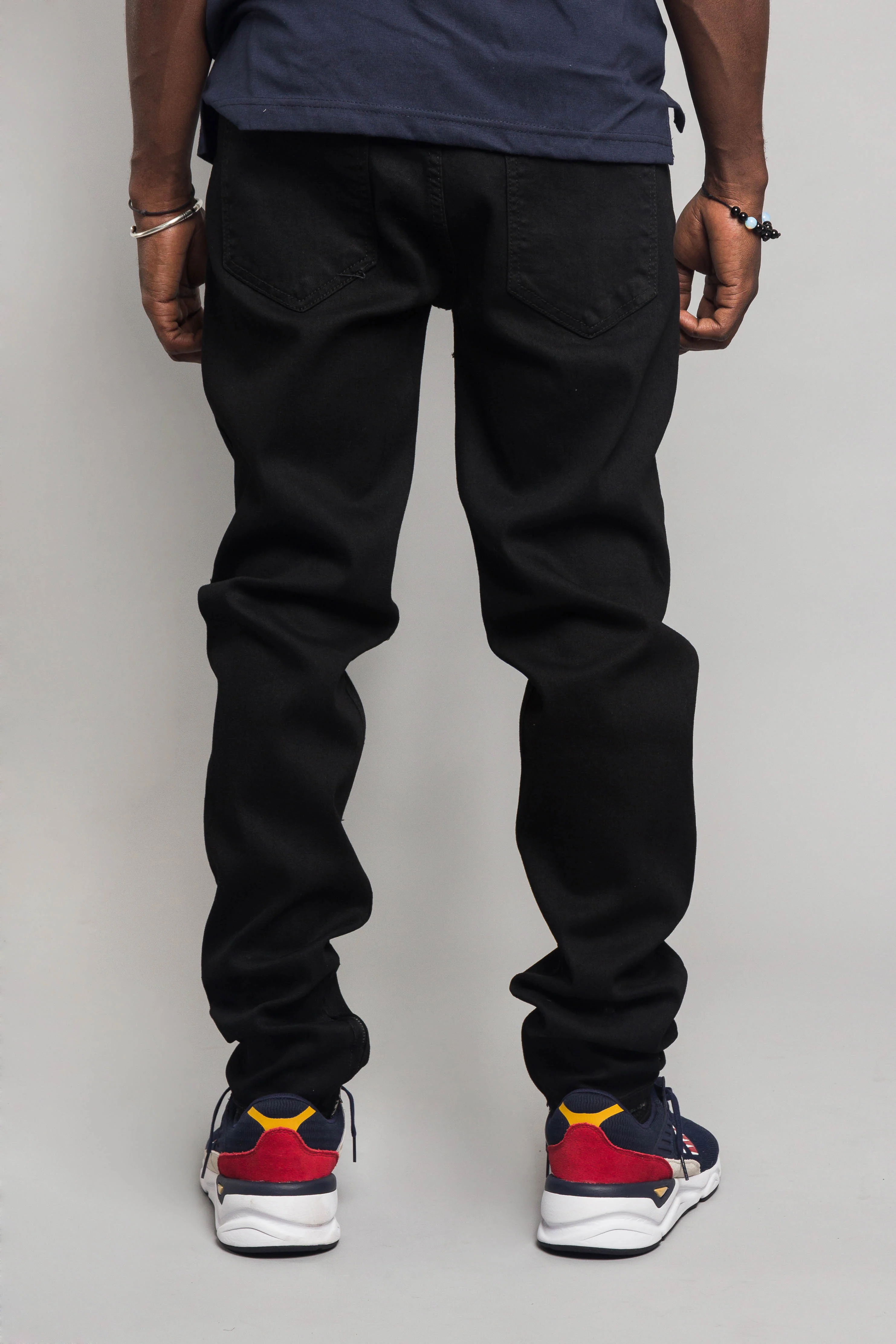 Knee Cut Denim Skinny Jeans - Image 9