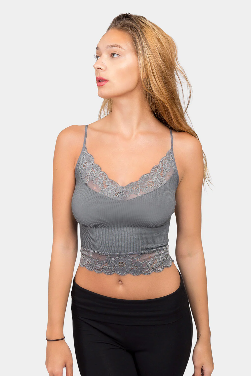 Lace Detail Seamless Cami Top - Image 13