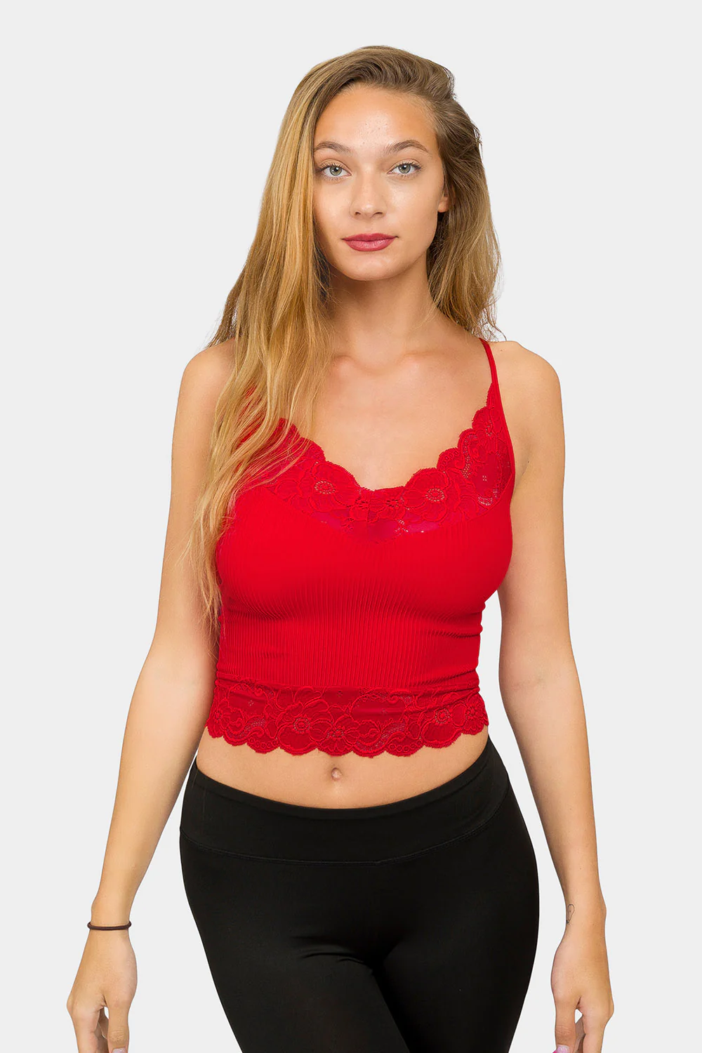 Lace Detail Seamless Cami Top - Image 49