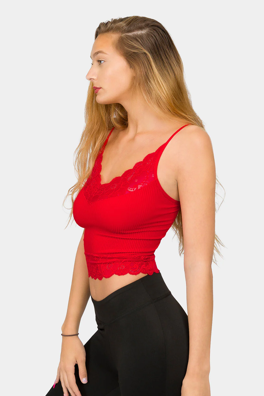 Lace Detail Seamless Cami Top - Image 50