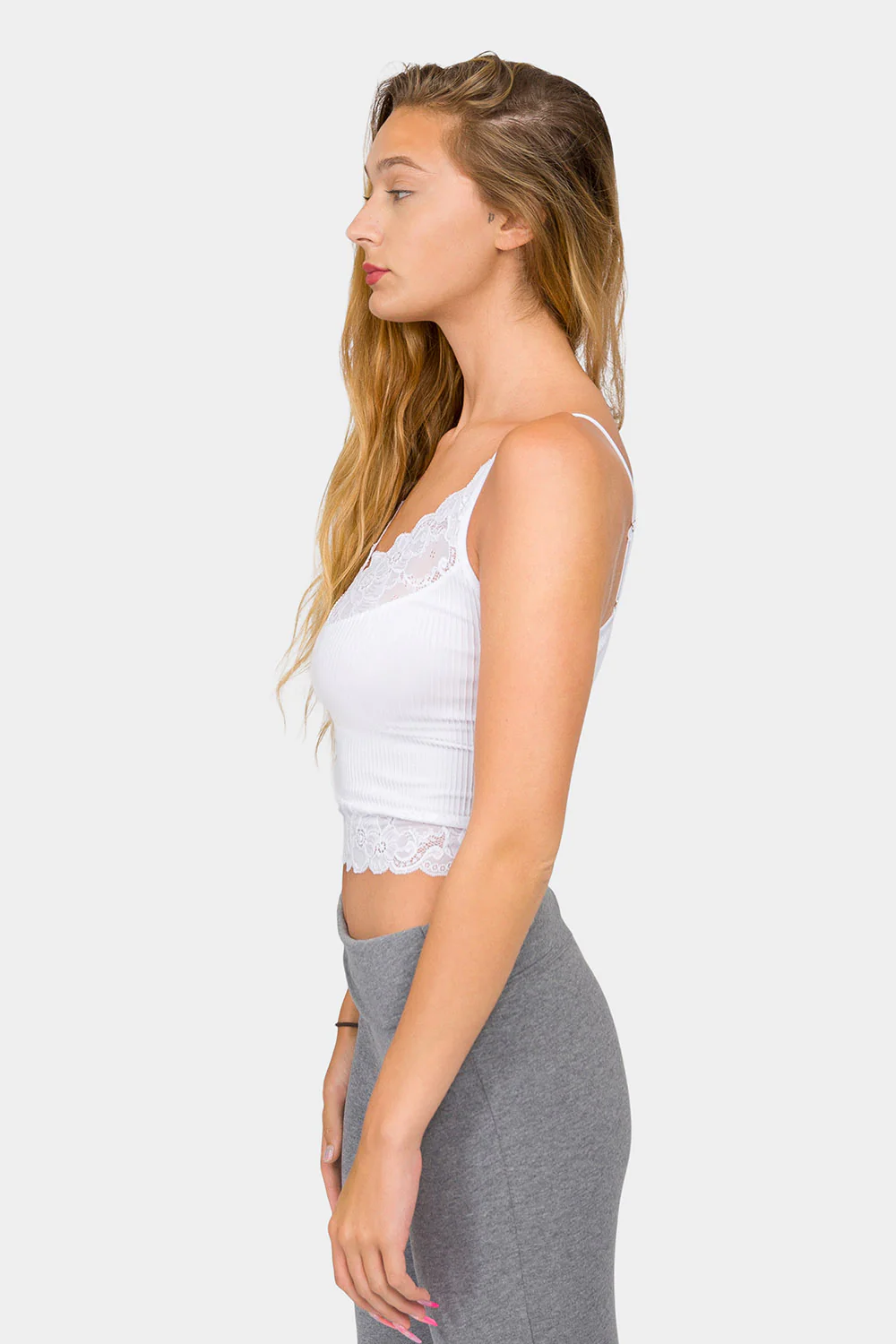 Lace Detail Seamless Cami Top - Image 56