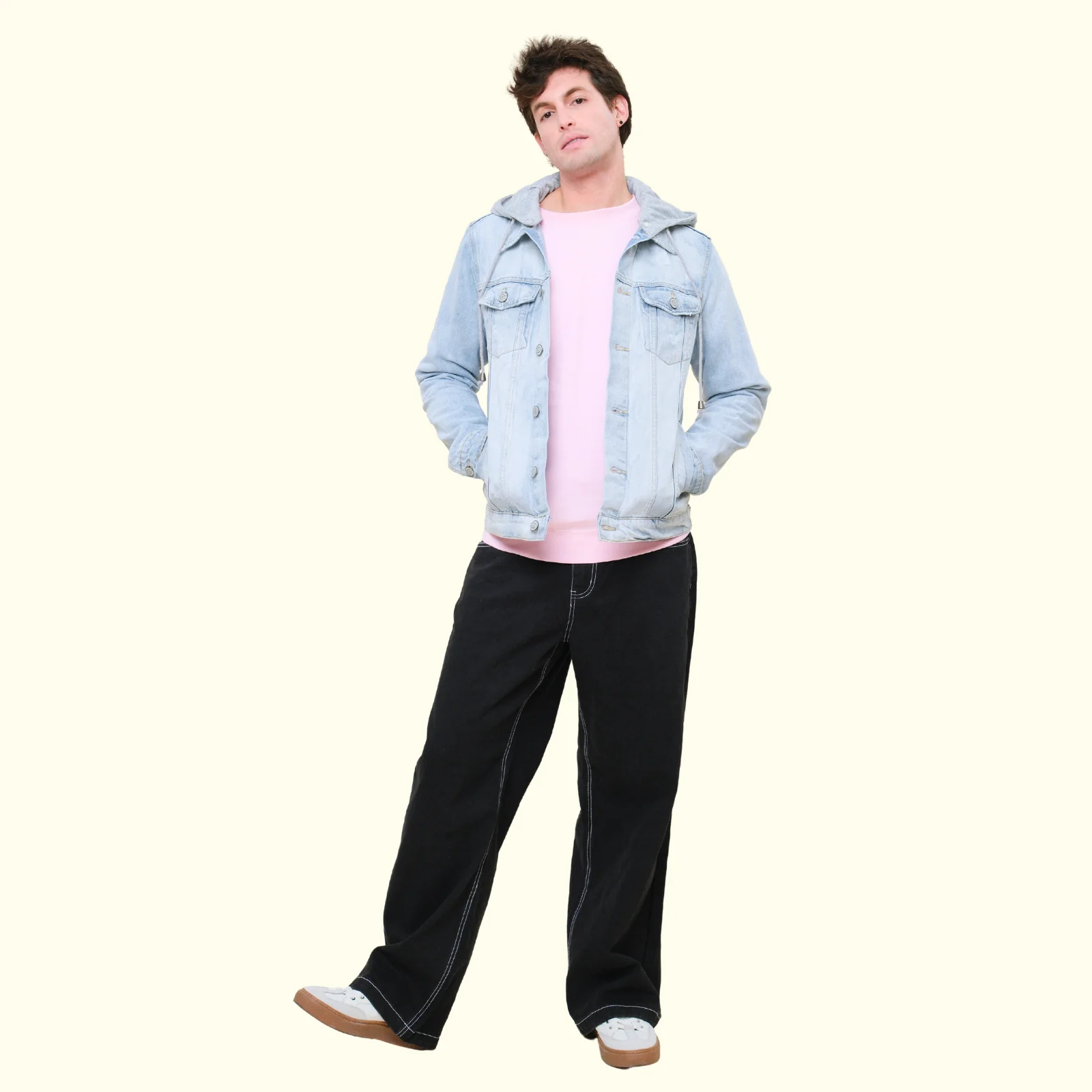 Layered Hooded Denim Jacket - Image 18