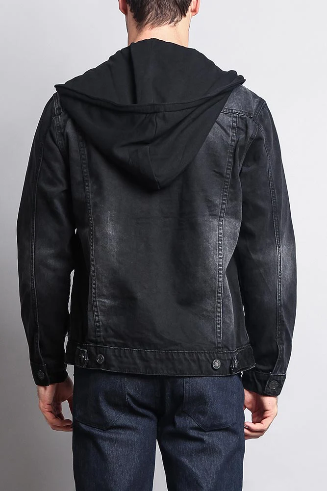 Layered Hooded Denim Jacket - Image 22