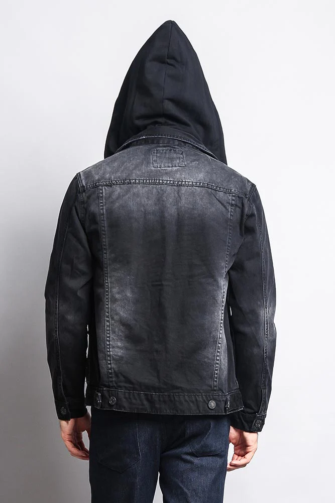 Layered Hooded Denim Jacket - Image 26