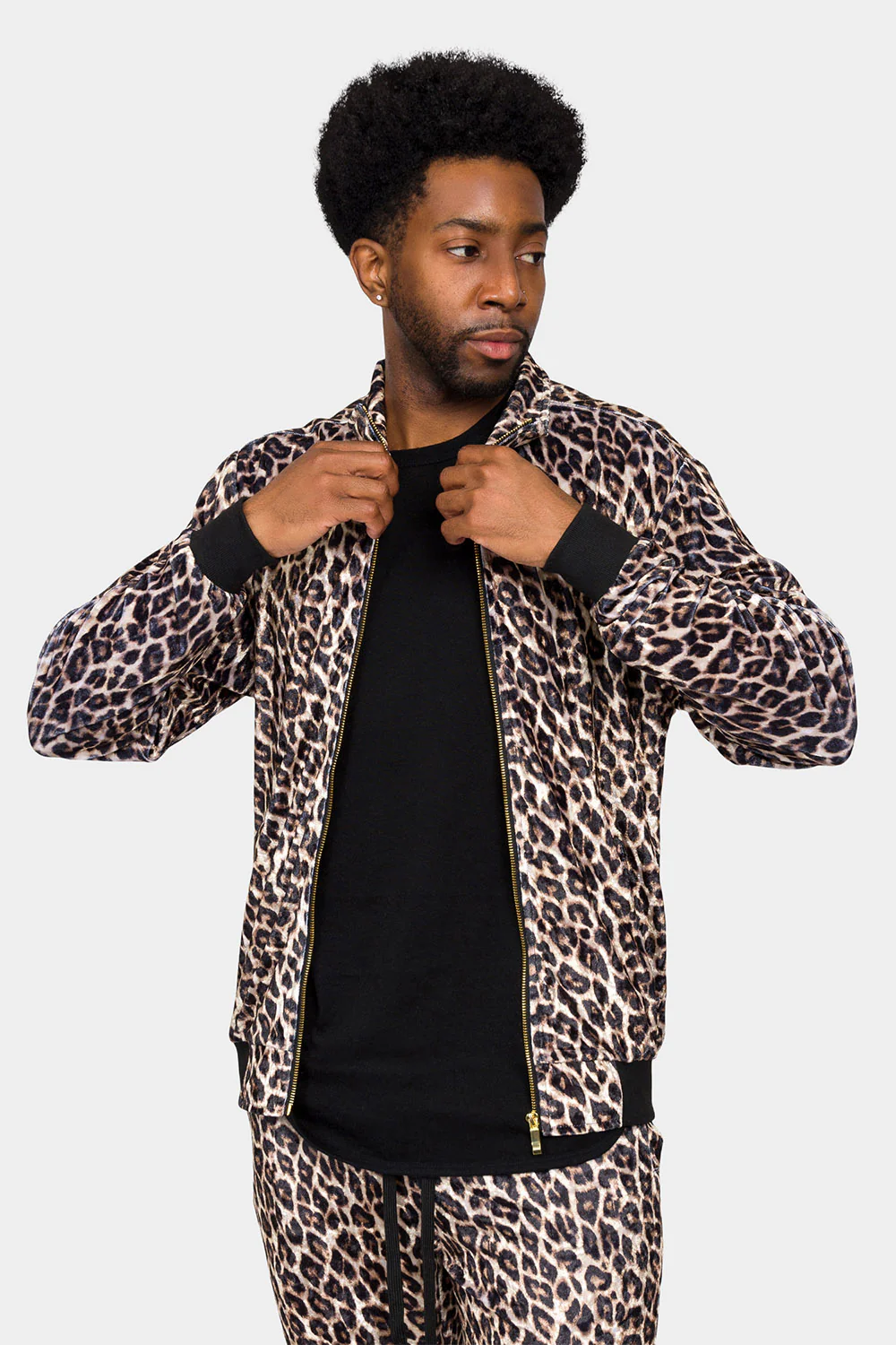 Leopard Velvet Velour Track Suit - Image 5