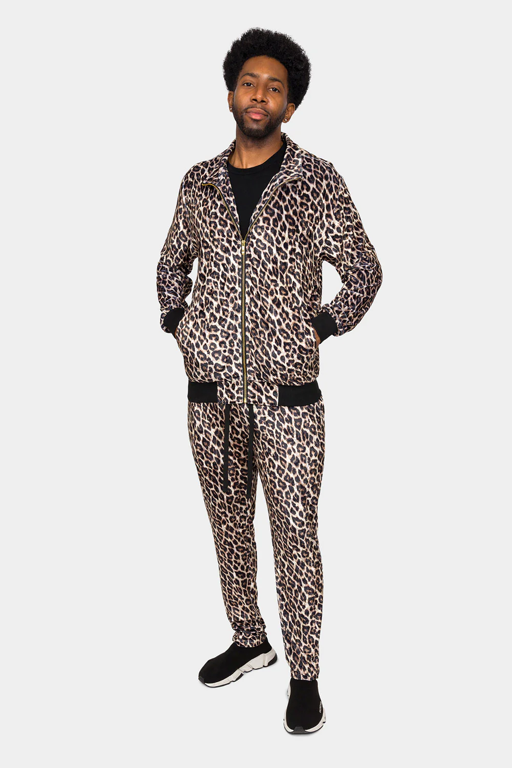 Leopard Velvet Velour Track Suit - Image 7