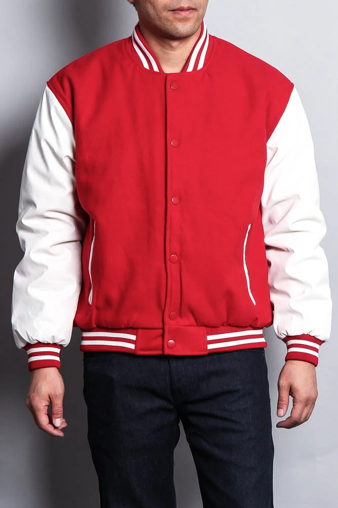 Men's Essential Letterman Varsity Jacket - Image 10